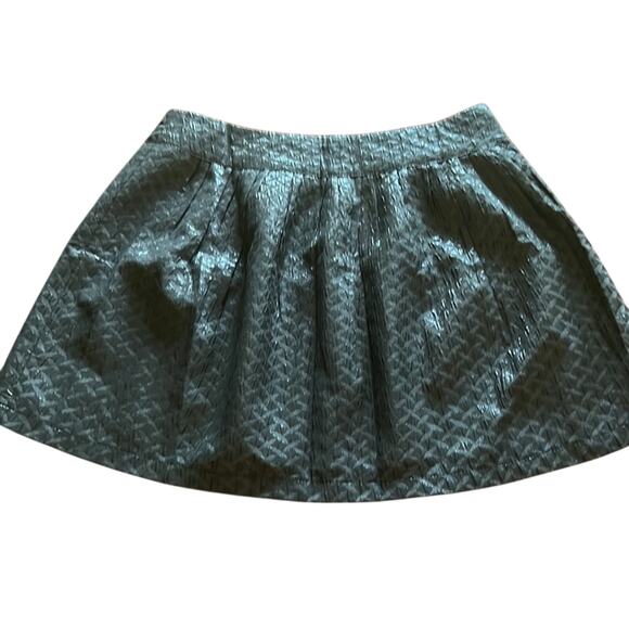 Forever 21 Black Textured Mini Skirt Junior Size Large Lined - Picture 3 of 9